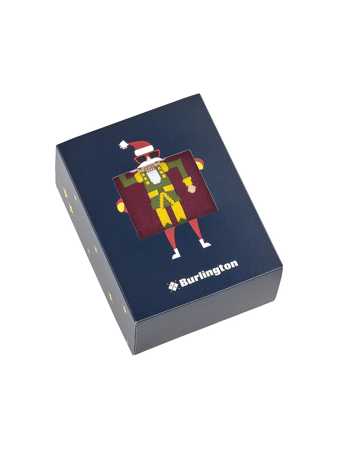 BURLINGTON | Herren Socken 2-er Pkg. X-MAS GIFT BOX 40-46 sortiment | dunkelrot